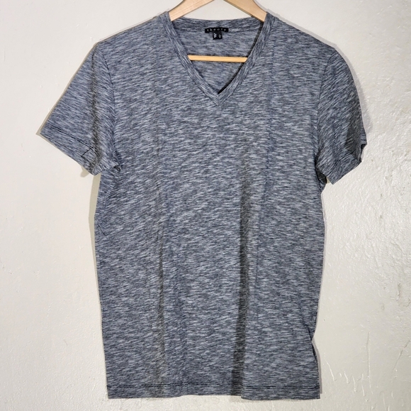 Theory Gray V-Neck T-Shirt - Picture 1 of 5